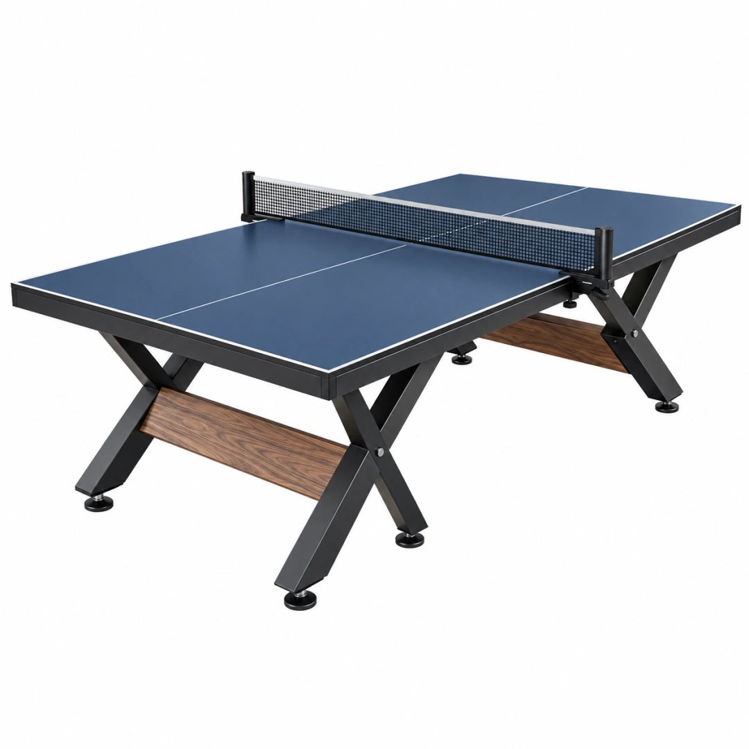 Tischtennistisch 274 x 152.5 x 76 cm Blau Schwarz Holzwerkstoff klappbar