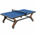 Tischtennisplatte 274 x 152.5 x 76 cm mit Stahlgestell Blau fahrbar