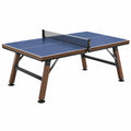 Tischtennisplatte 274 x 152.5 x 76 cm aus Holzwerkstoff in Blau mit Stahlgestell im modernen Stil