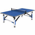 Tischtennistisch 274 x 152.5 x 76 cm Blau mit Metallgestell und Netz für Indoor-Spiel